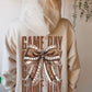 Game day stacked football bow-DTF