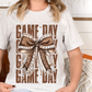 Game day stacked football bow-DTF
