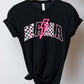 Mama checkered pink bolt-DTF