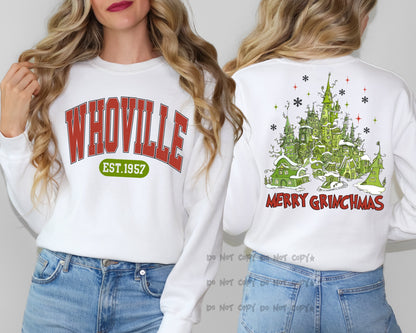 Merry Grinchmas Town (BACK)-DTF