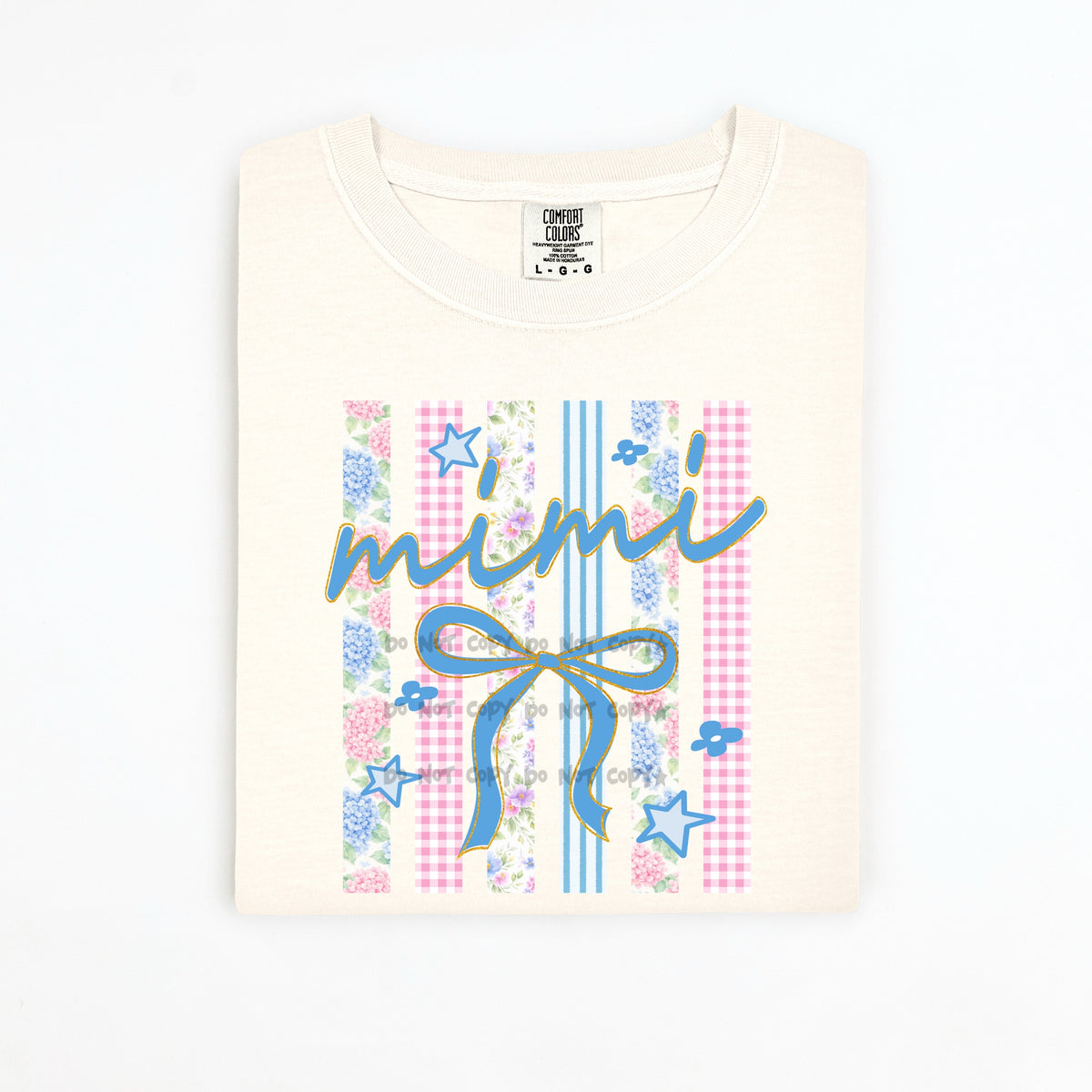 Stripes Floral Title Mimi -DTF&UV