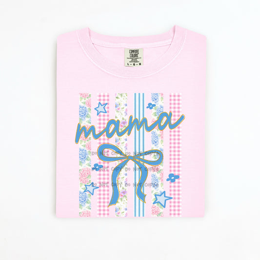 Stripes Floral Title Mama -DTF&UV