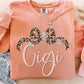 Leopard bow Custom Mascot/NAME/Occupation: ANY NAME- DTF