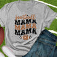 Football mama stacked tan black -DTF