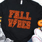 Fall vibes sequin with bolt-DTF