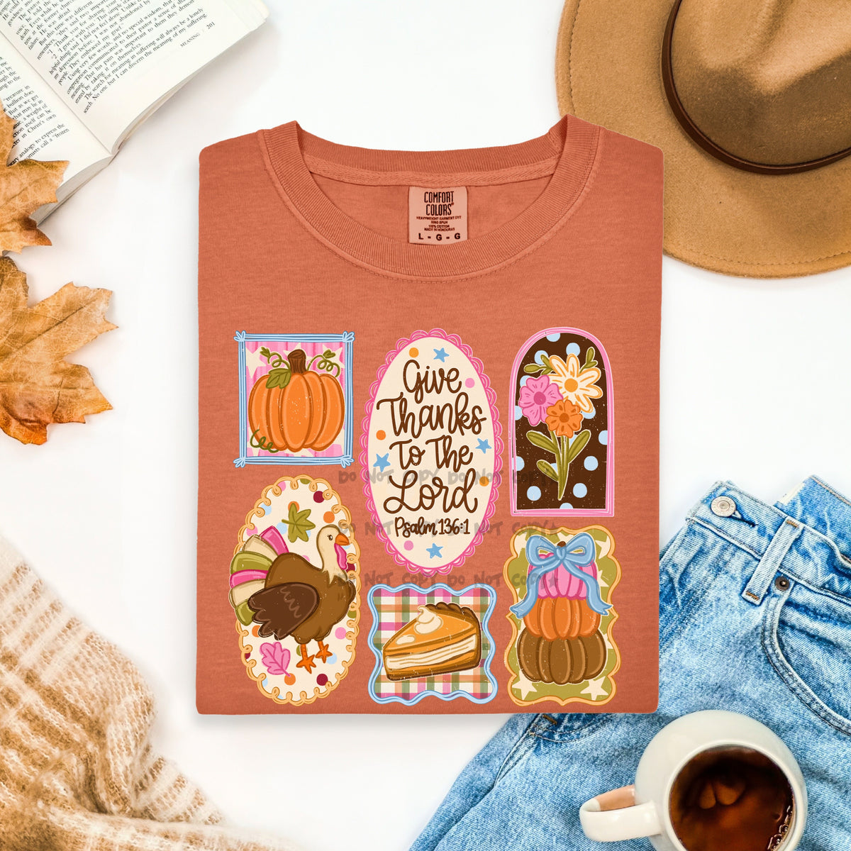 Give thanks to the Lord fall frames- DTF