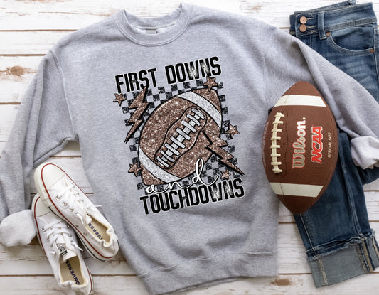 First downs and touchdowns sequin football - DTF