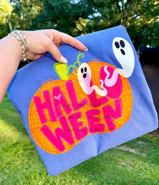 Halloween pumpkin and ghosts- DTF&UV