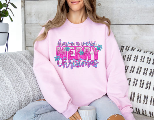 Have a Merry Christmas -pink/purple-DTF