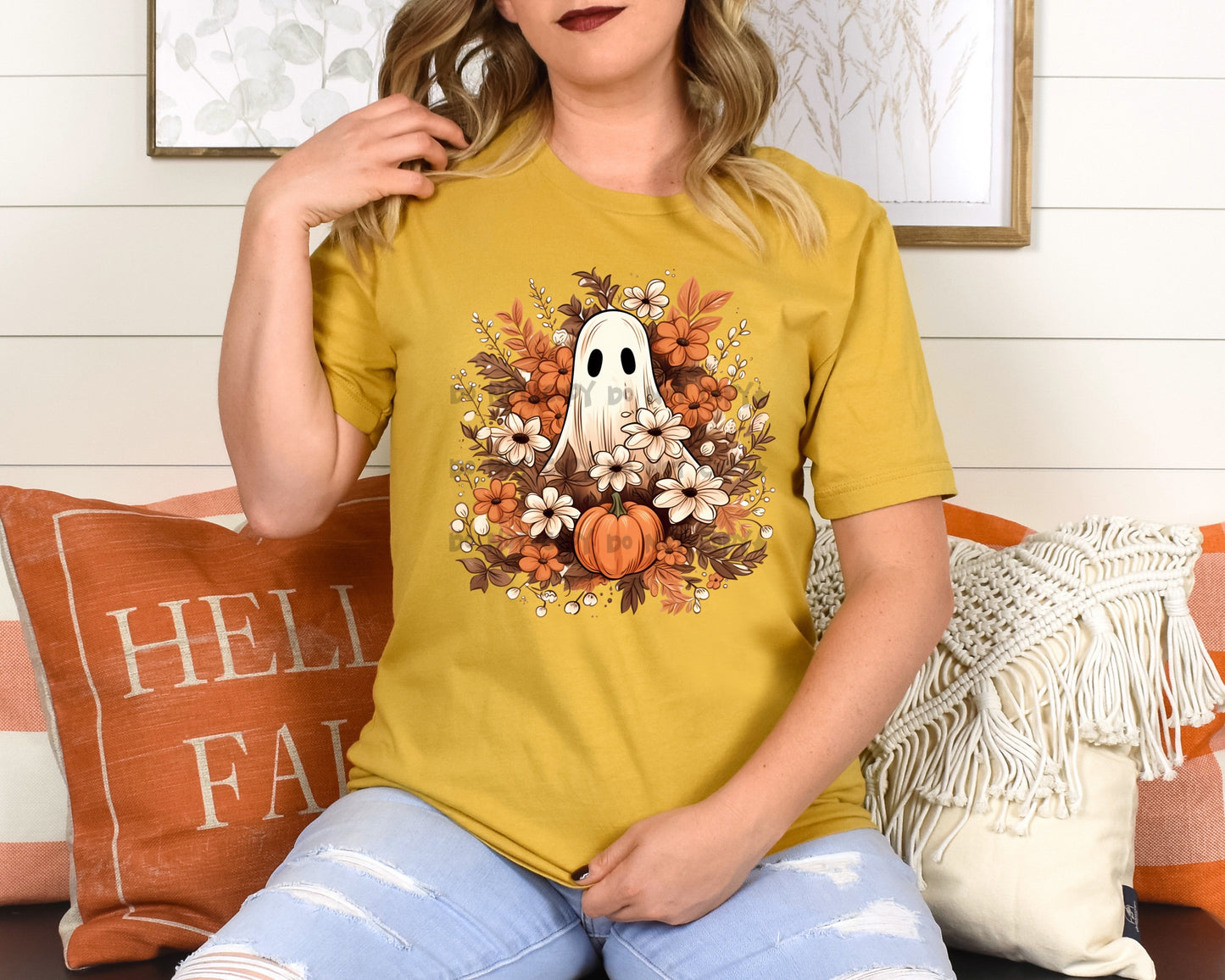 Fall floral ghost-DTF