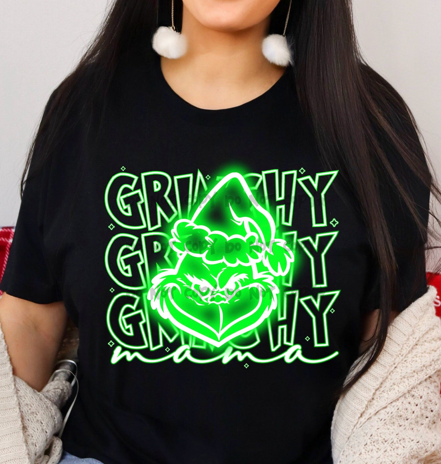 Grinchy neon mama-DTF