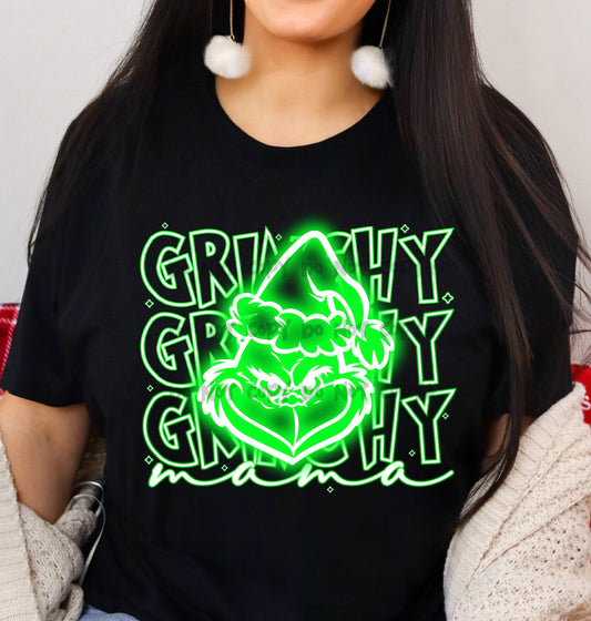 Grinchy neon mama-DTF
