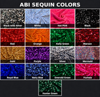 Sequin Letter Appliqué with script word:Embroidered (Bulk discounts available)
