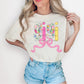 Floral Gigi bow below- DTF&UV
