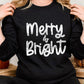 Merry & bright faux glitter sequin bling-DTF