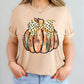 Colorful pumpkin leopard bow gold lined-DTF