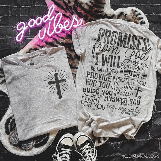 Cross- Promises from God (FRONT)-DTF
