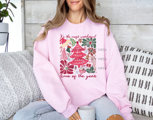 It’s the most wonderful time of the year boho floral-DTF
