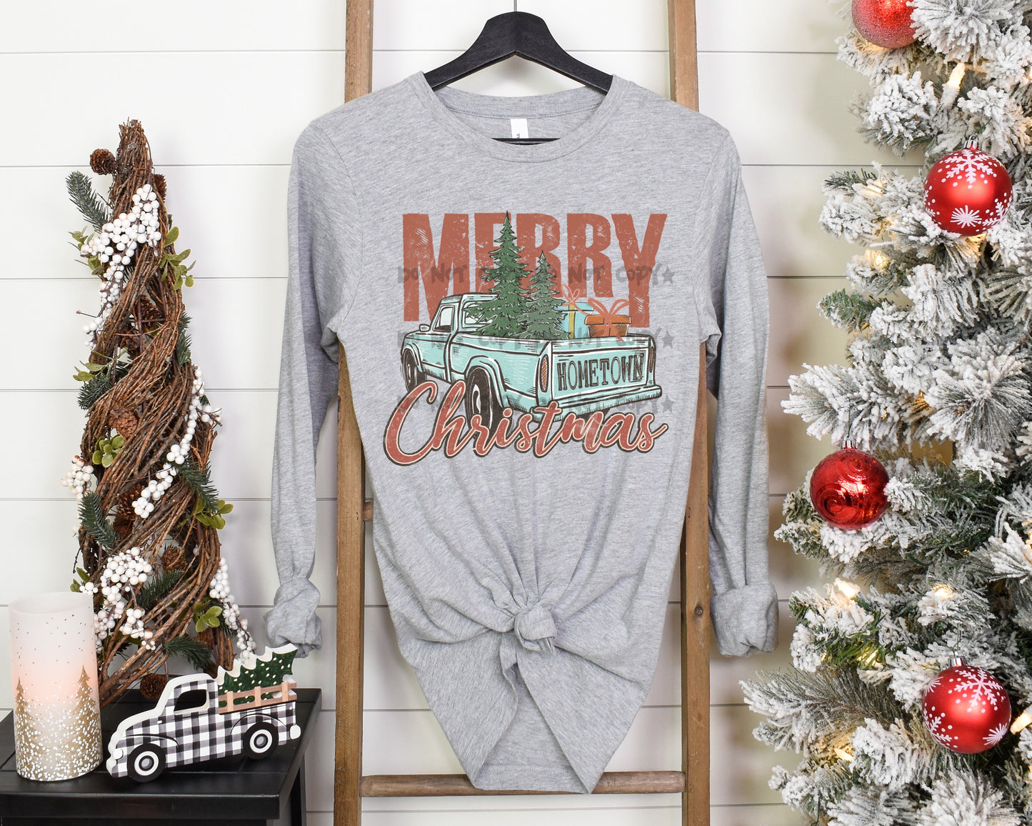 Merry Christmas hometown truck -DTF