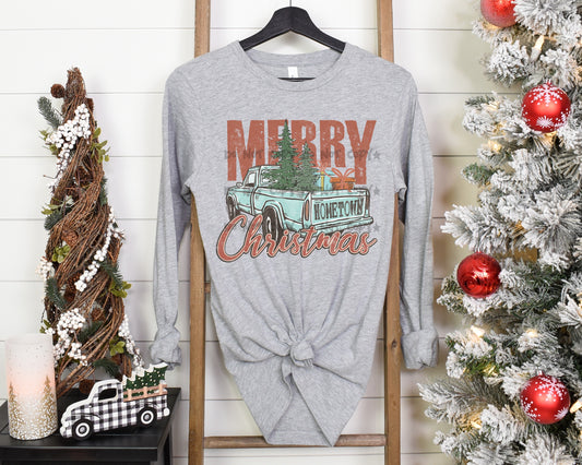 Merry Christmas hometown truck -DTF
