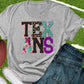 Texans faux appliqué words-DTF