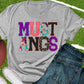 Mustangs faux appliqué words-DTF