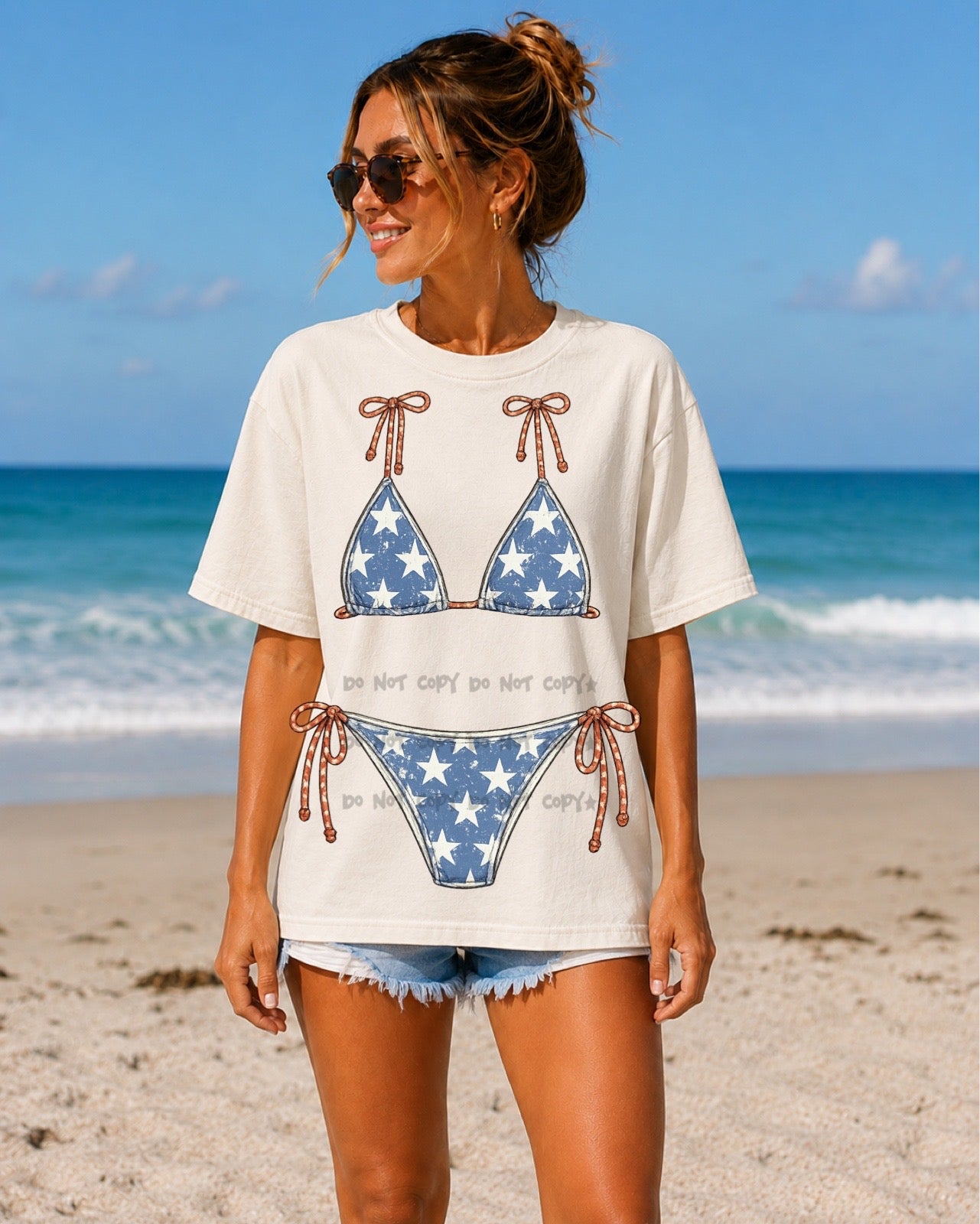 Patriotic Bikini (Top & Bottom)-DTF&UV