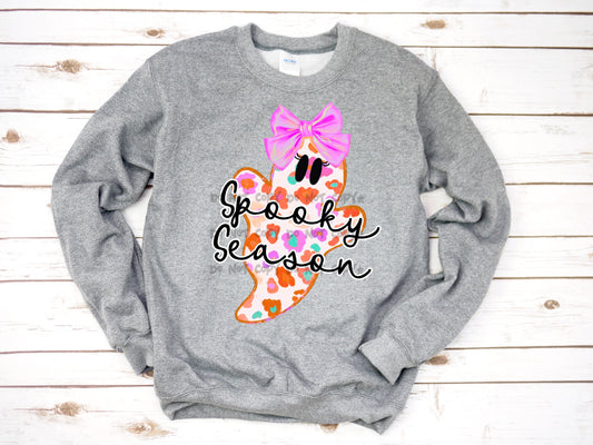 Colorful leopard spooky season ghost-DTF&UV