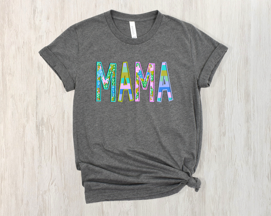 Mama floral and stripes-DTF