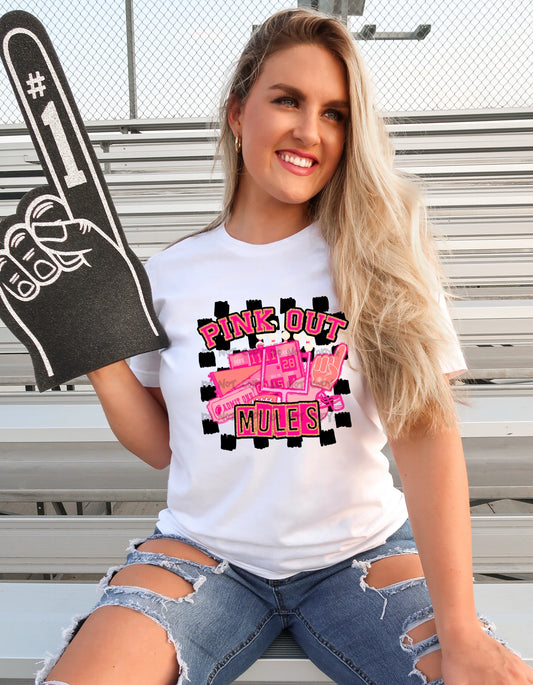 Pink Out Mules-DTF & UV