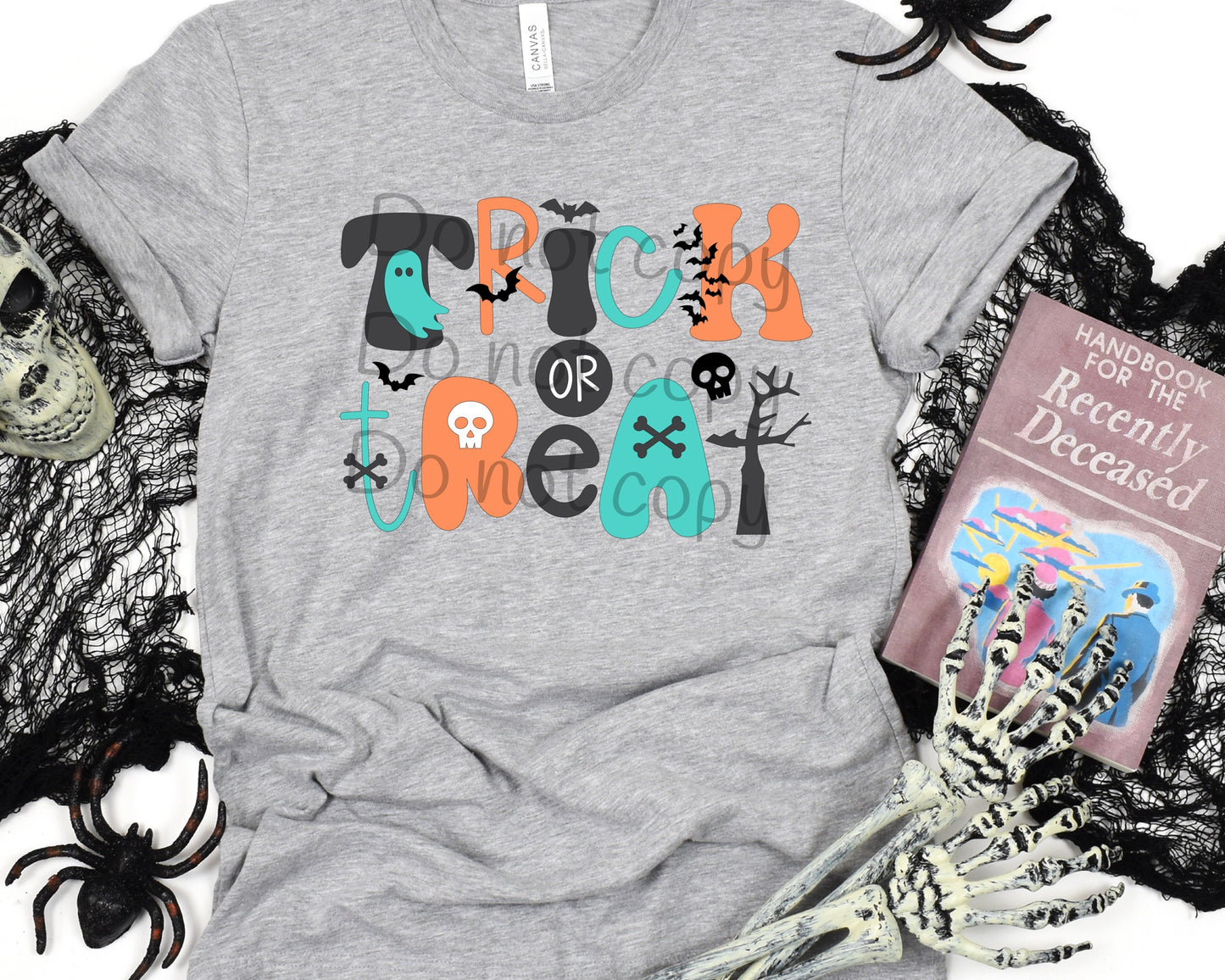 Trick or treat teal-DTF