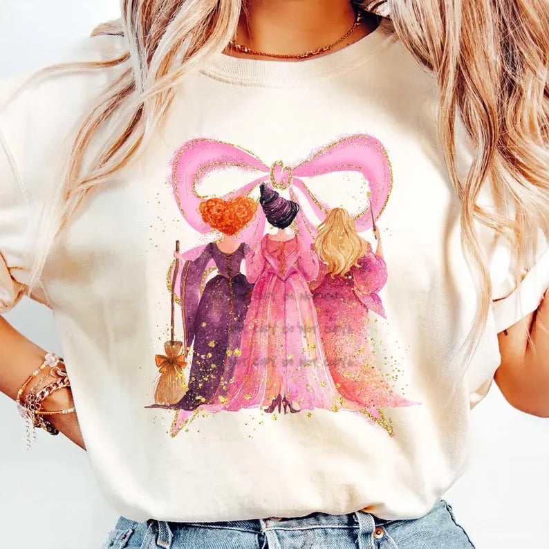 Sanderson sisters pink bow  -DTF&UV