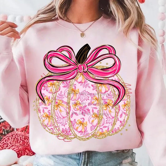 Pink Pumpkin gold lined-DTF&UV