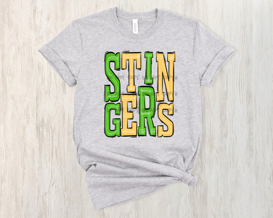 Stingers green and yellow- DTF