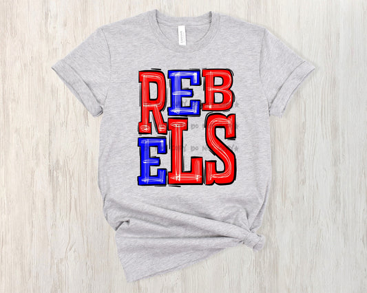 Rebels red and blue- DTF