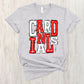 Cardinals red and white- DTF