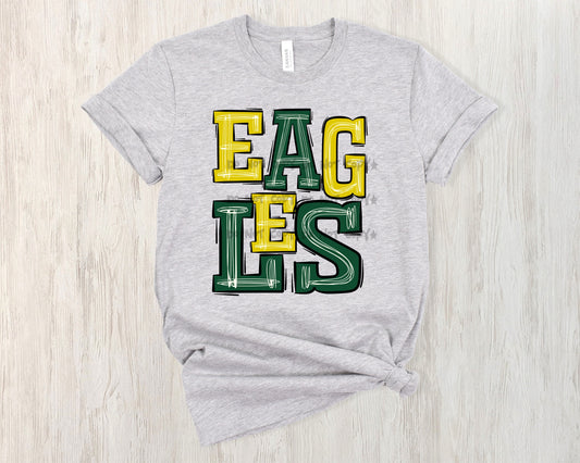 Eagles yellow and green-DTF