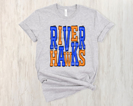 River hawks Royal and orange- DTF