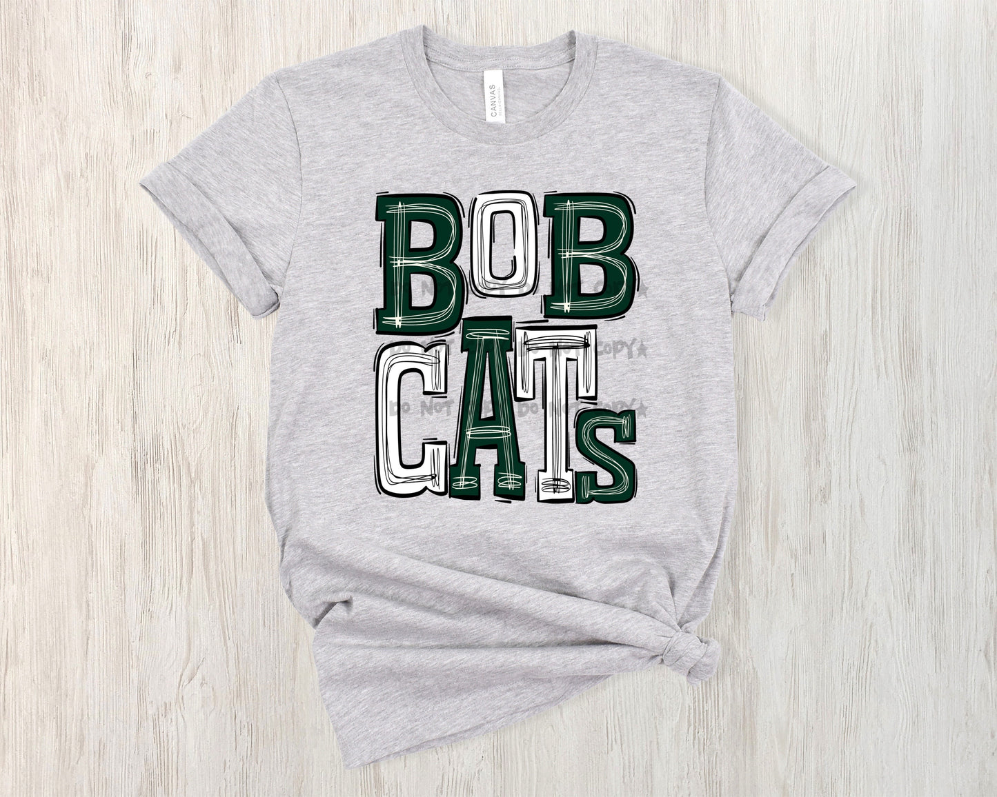 Bobcats Dark Green and white - DTF