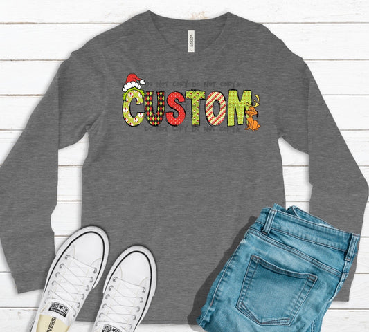 Custom Name/Word with G- man font -DTF