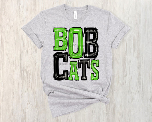 Bobcats green and black- DTF