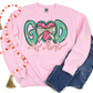God is love heart bow-DTF