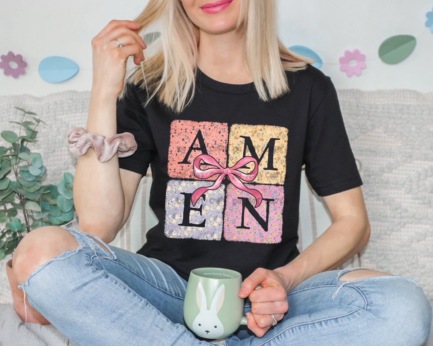 Amen floral box bow-DTF
