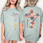Walk by faith not by sight floral cross (BACK)-DTF