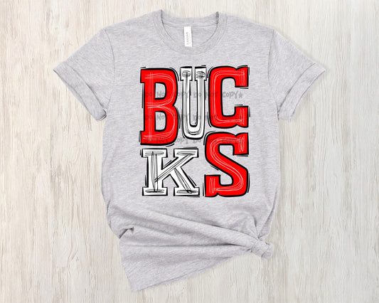 Bucks red and white - DTF