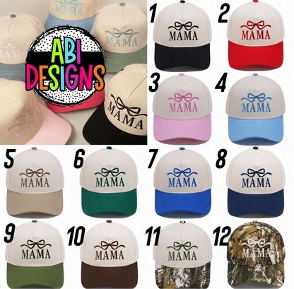 ABI Mama Bow Embroidered Hat - Pre-Order