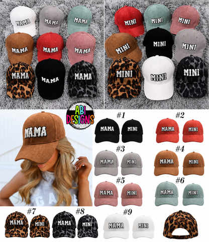 ABI Mama and Mini Corduroy Hat - Pre-Order