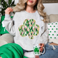 Brush stroke gold glitter lined clover-DTF
