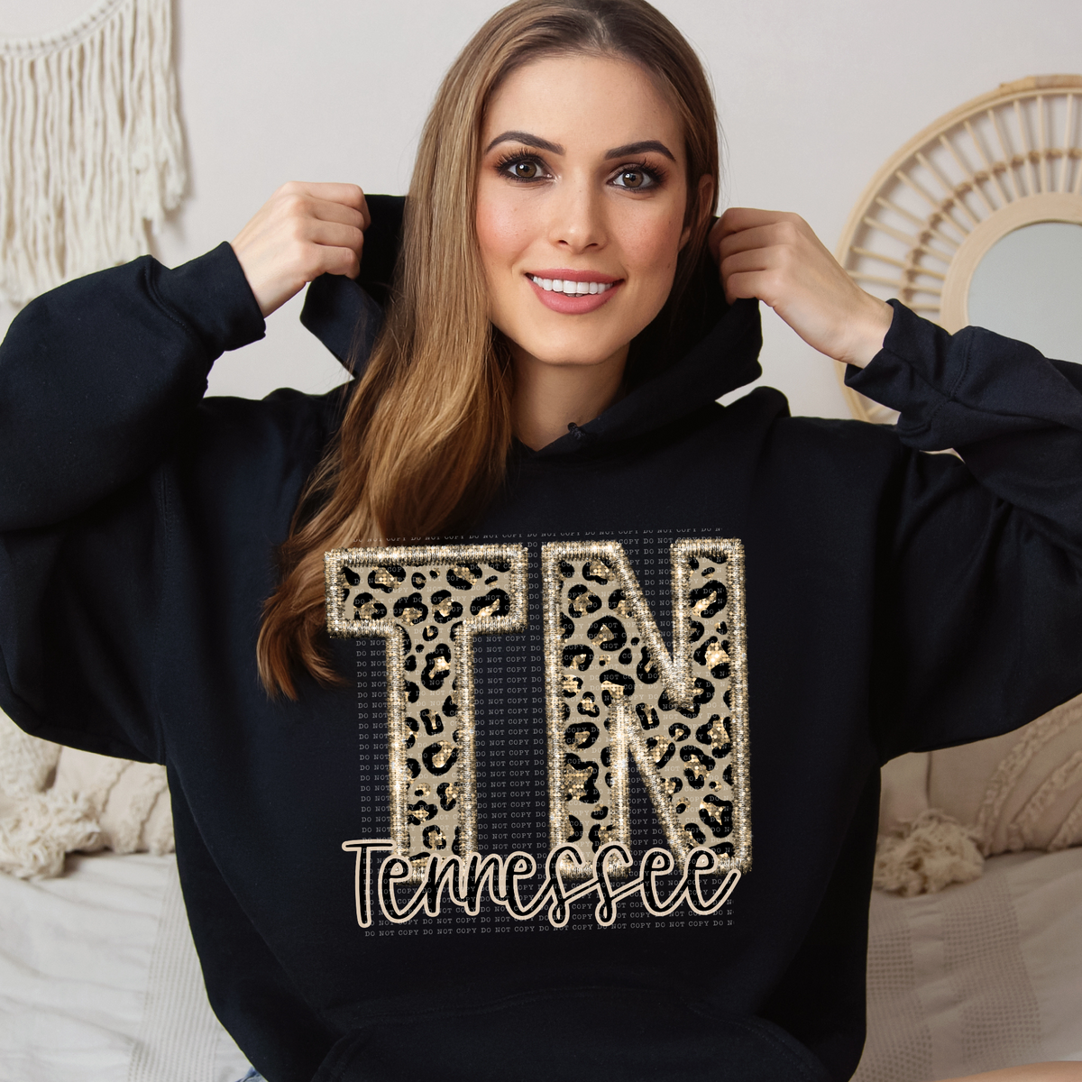 Tennessee leopard state initials-DTF