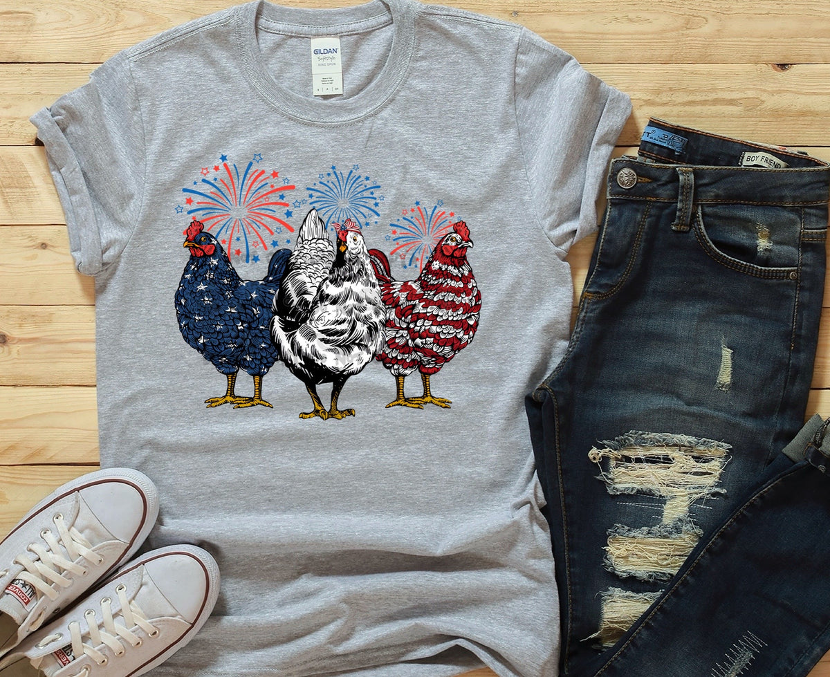 Patriotic chickens -DTF